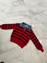 Denim Collar Sweater