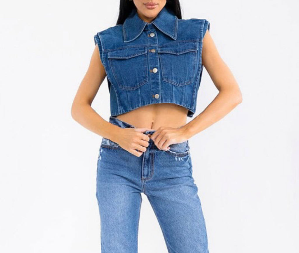 Denim Crop Top