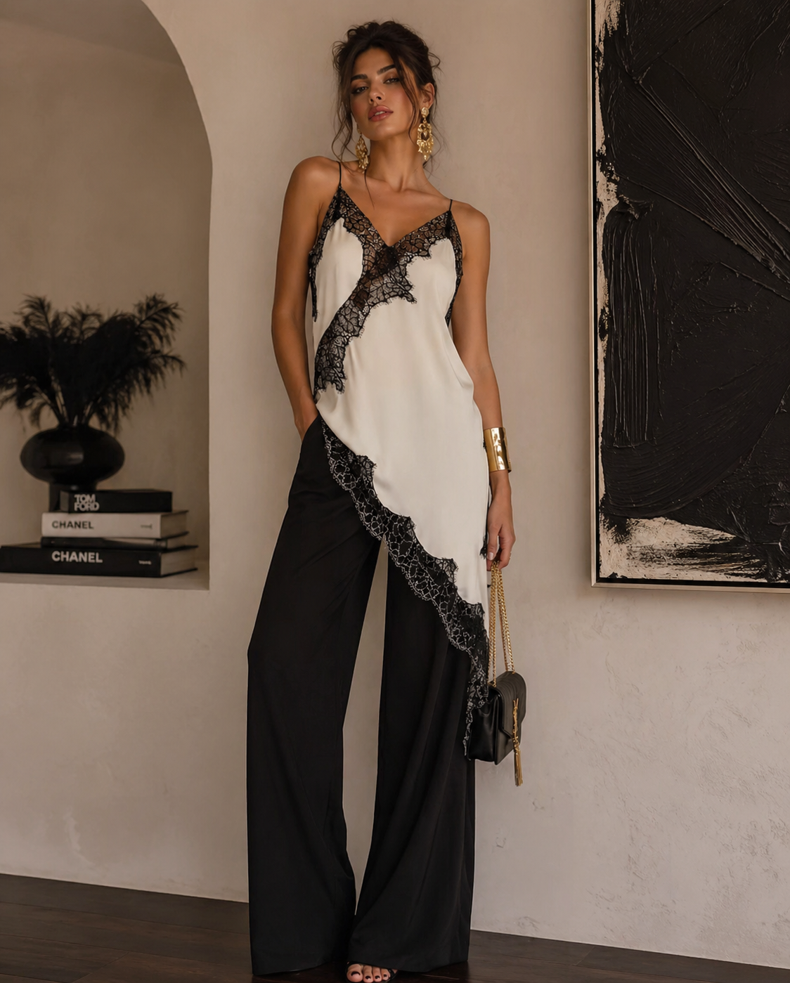 Asymmetric lace Dress