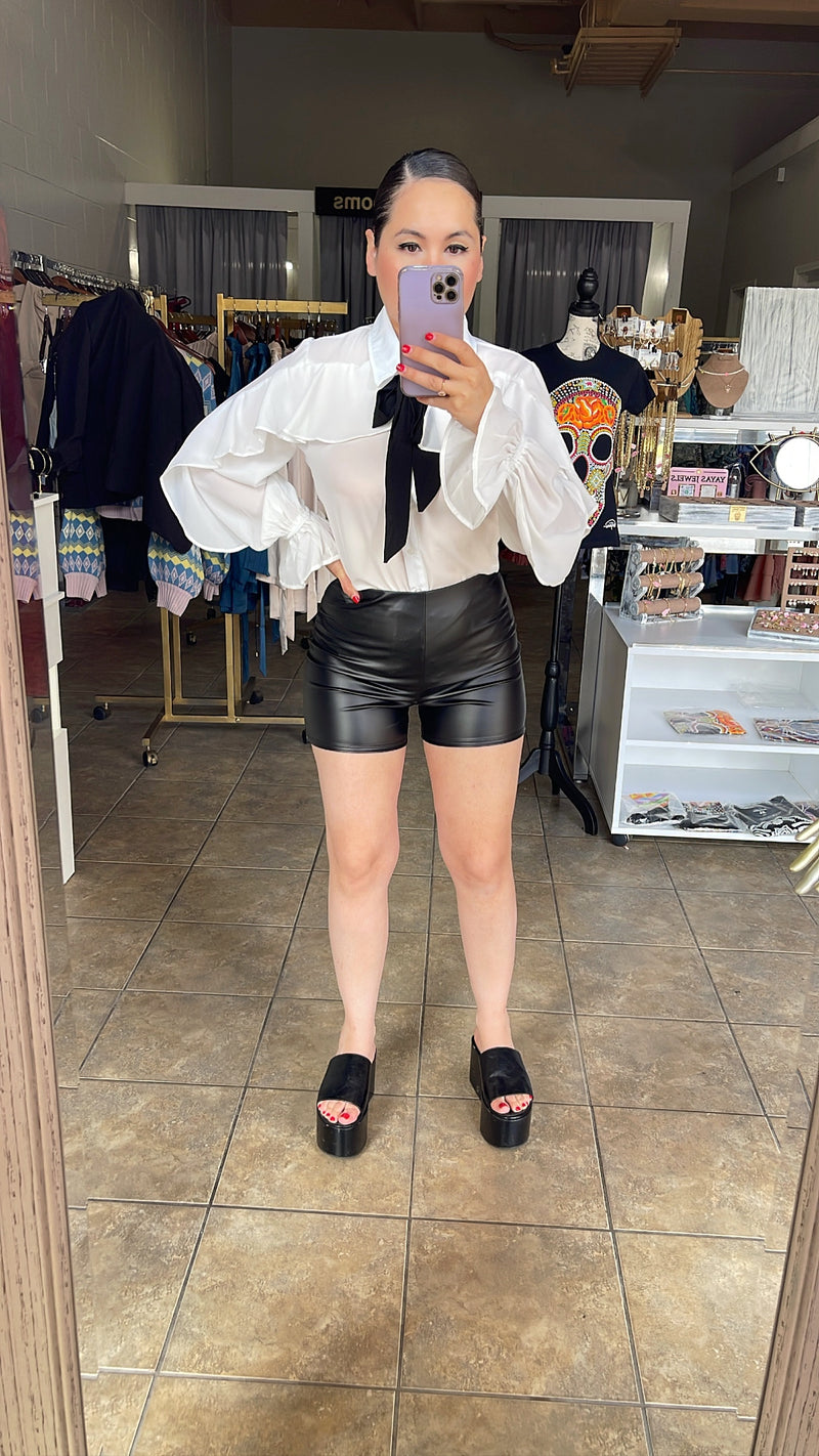 Faux leather shorts – Runway House of Style